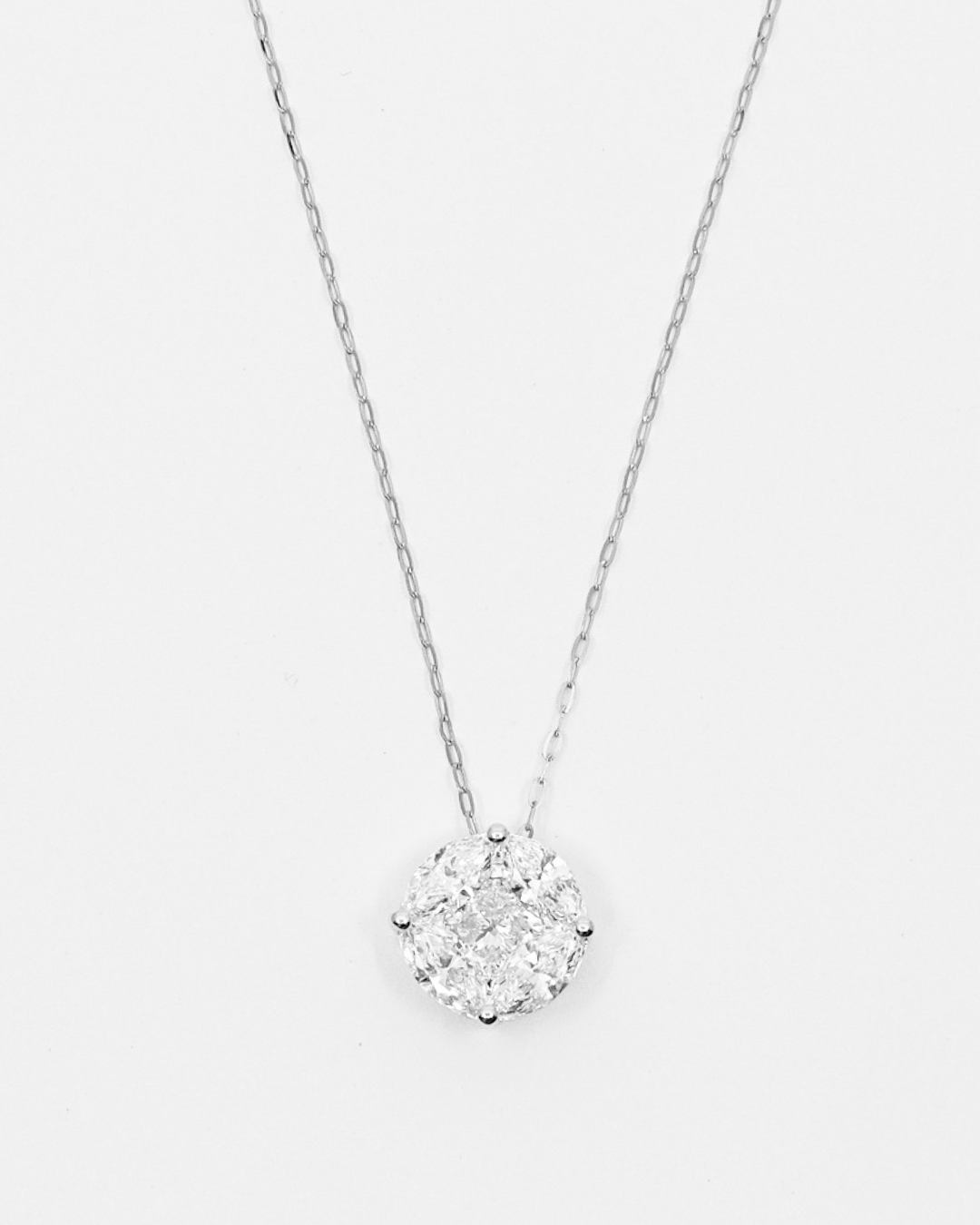 1.5ct Round LGD Illusion Necklace