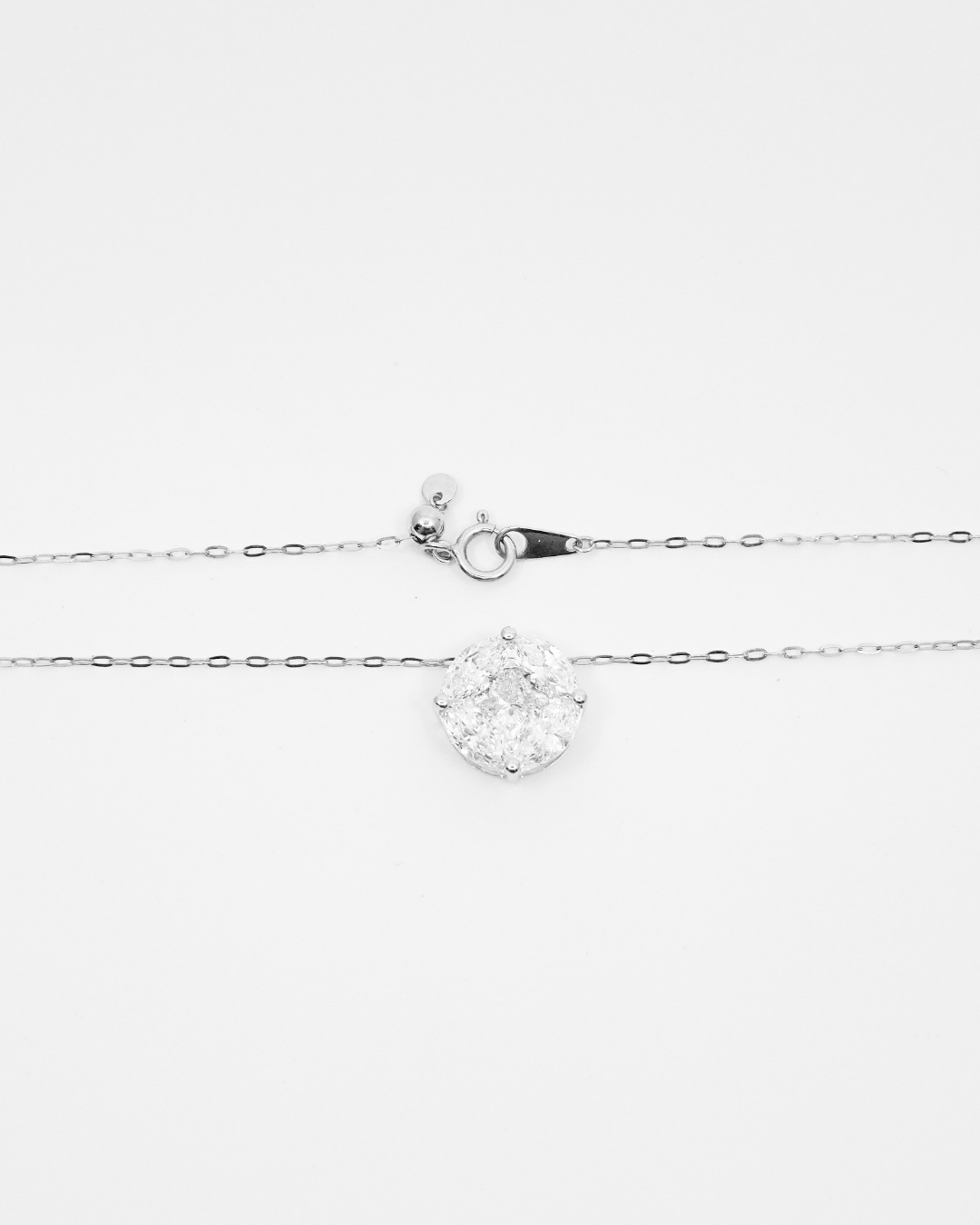 1.5ct Round LGD Illusion Necklace