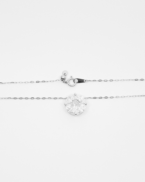 1.5ct Round LGD Illusion Necklace