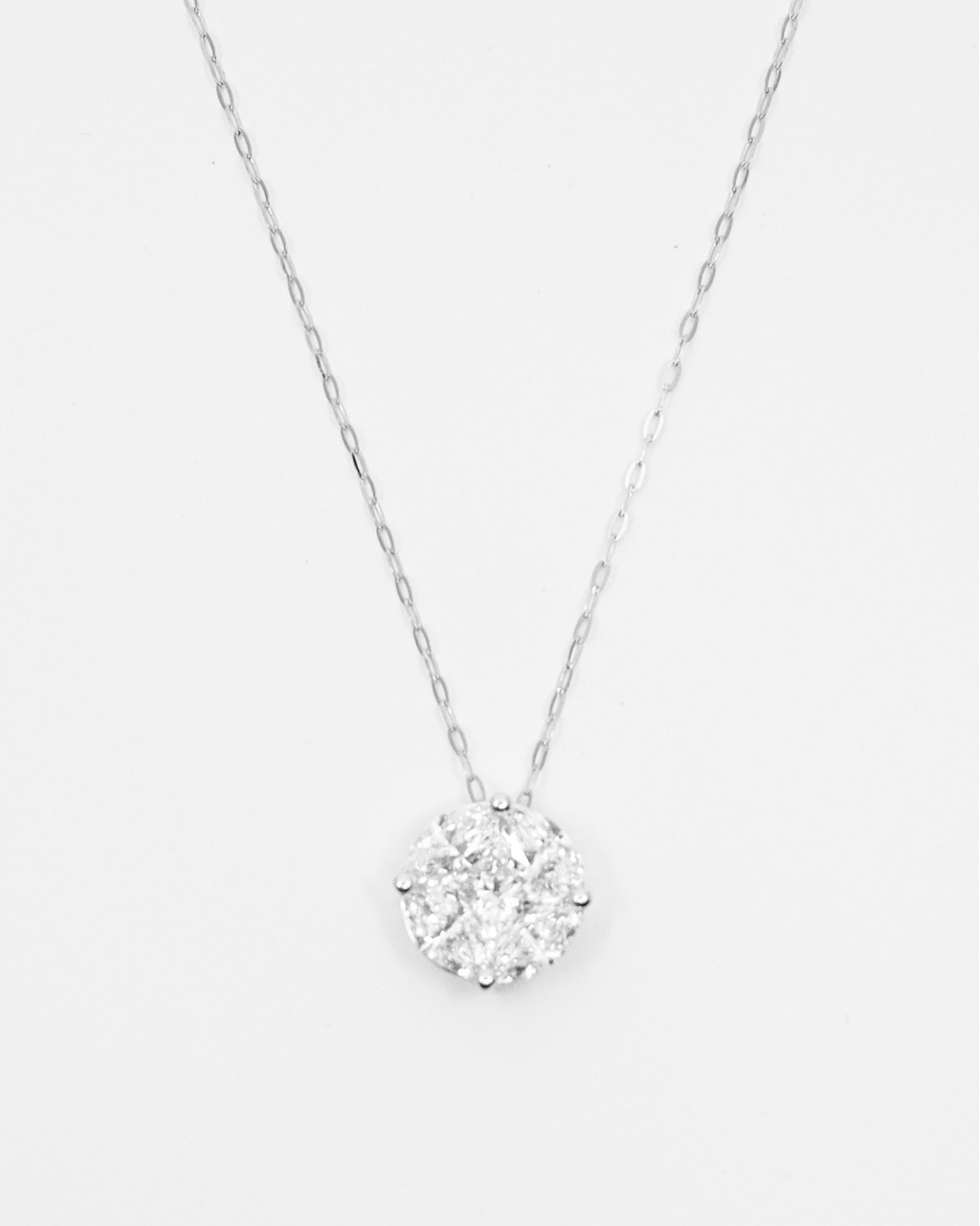 2ct Round LGD Illusion Necklace