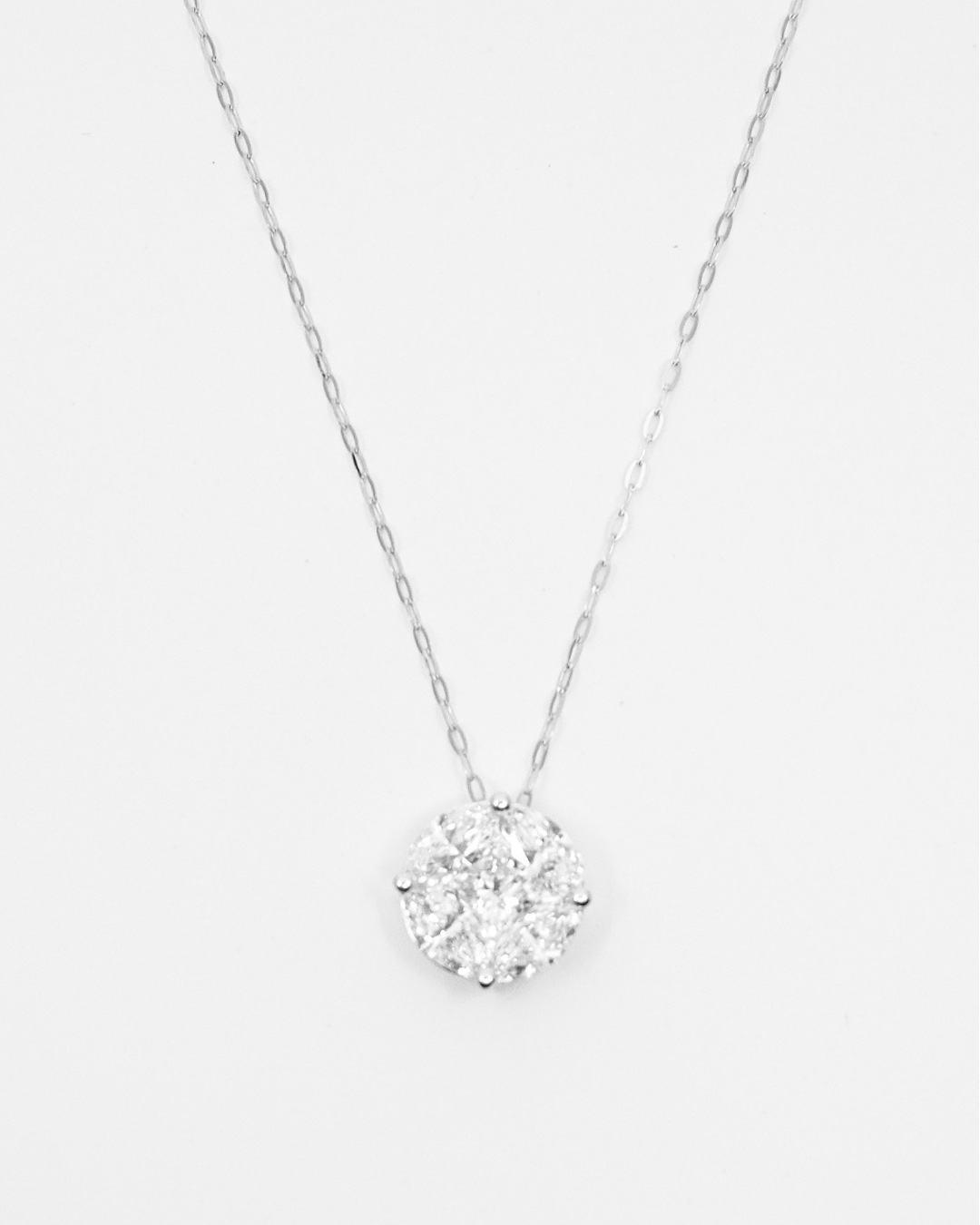 2ct Round LGD Illusion Necklace