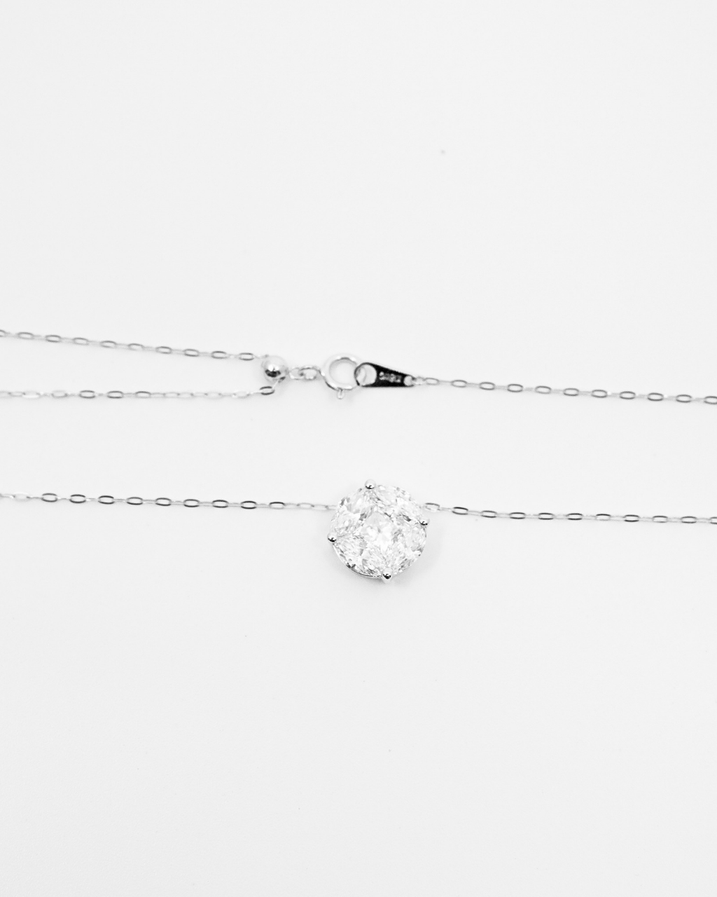 2ct Round LGD Illusion Necklace