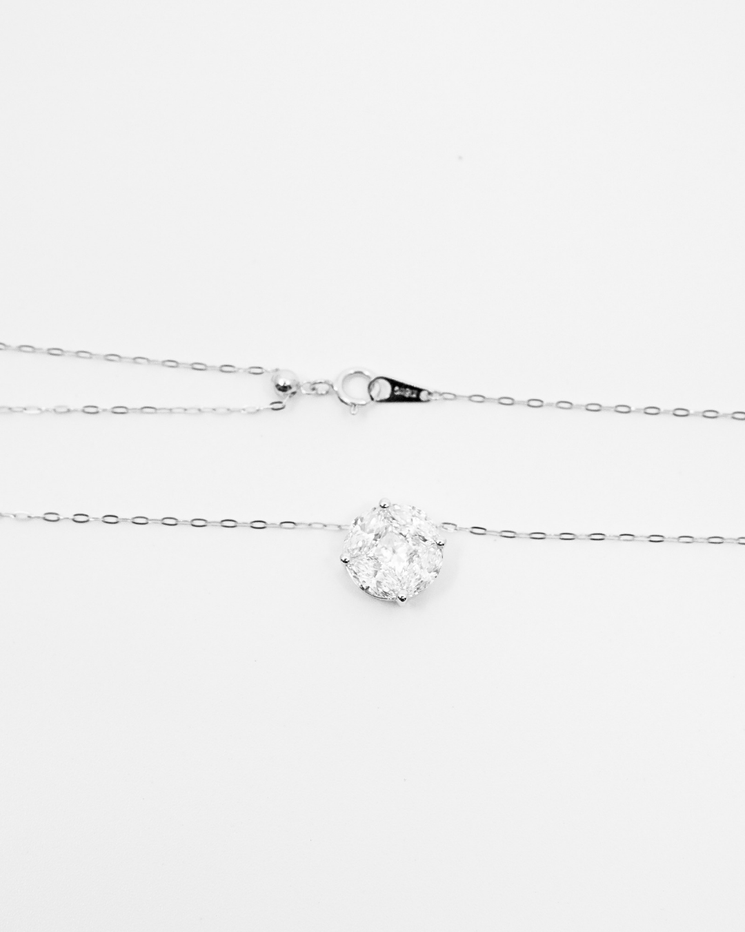 2ct Round LGD Illusion Necklace