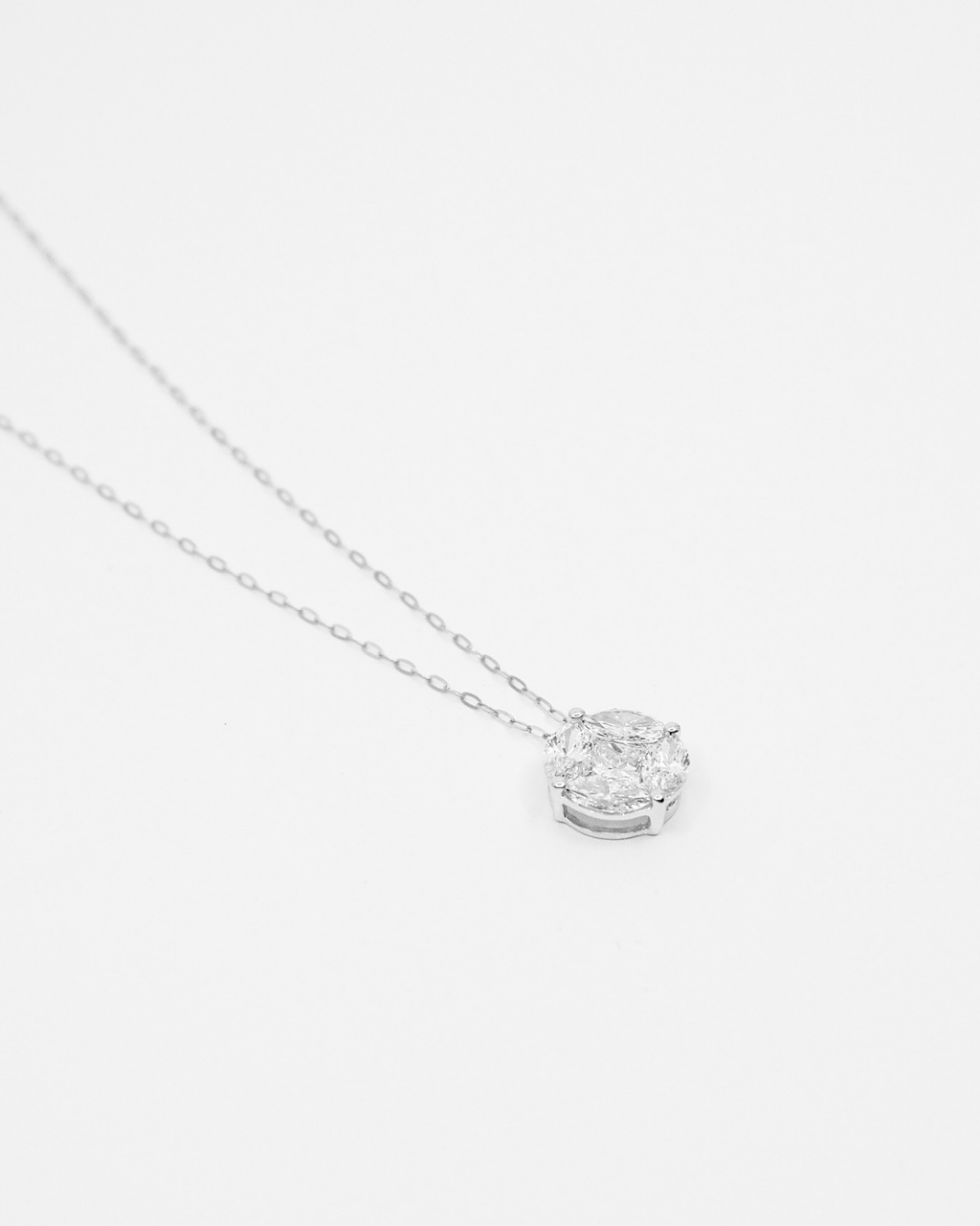 2ct Round LGD Illusion Necklace