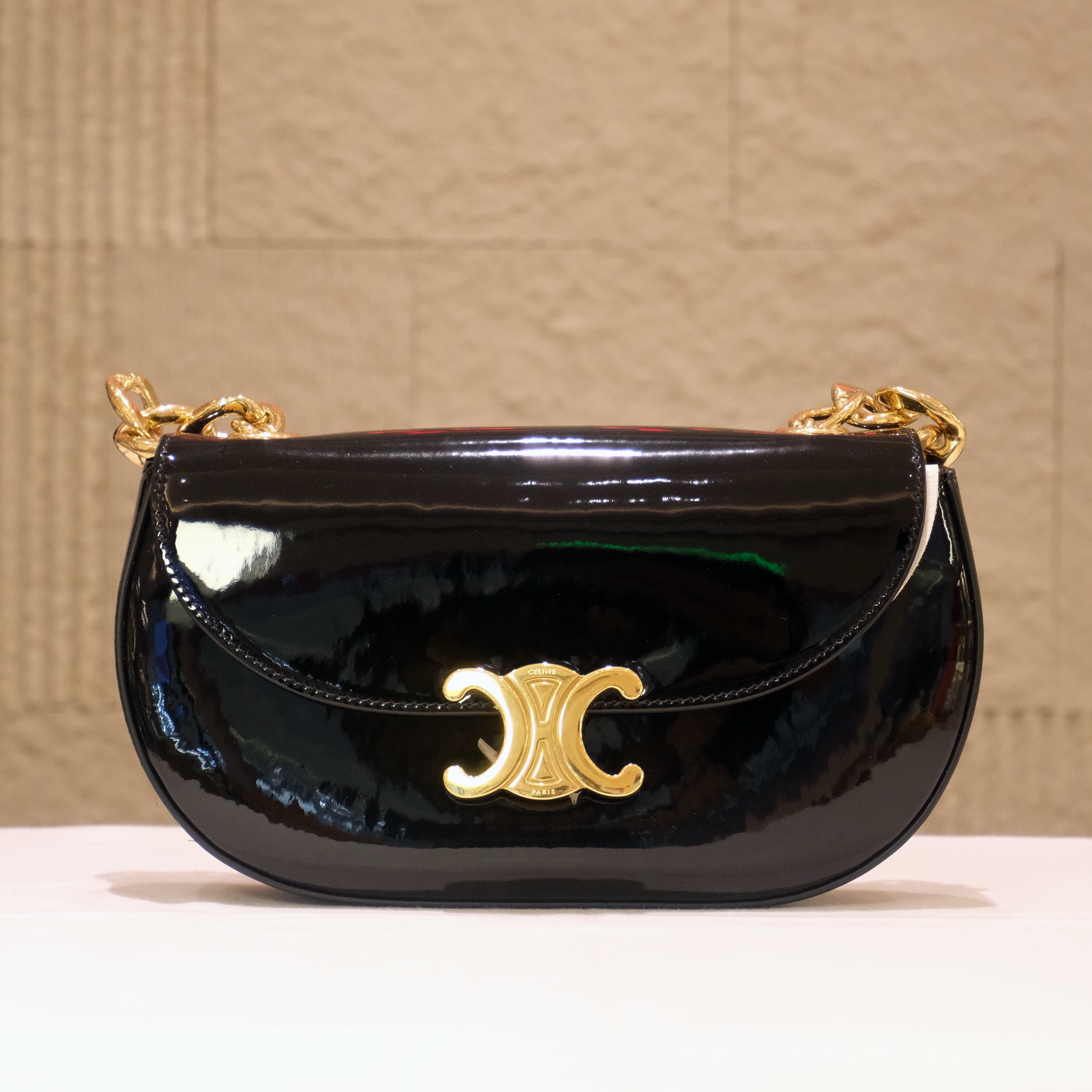 Celine Black Shiny Bag
