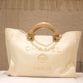 Chanel Deauville Tote Bag with Pearl Embelishment