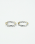 18K Round Diamond Hoop  LGD Earrings
