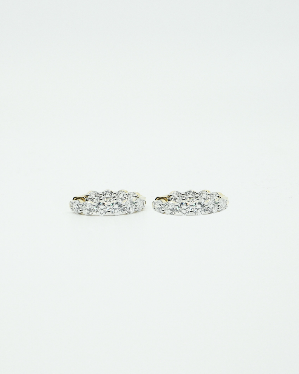 18K Round Diamond Hoop  LGD Earrings