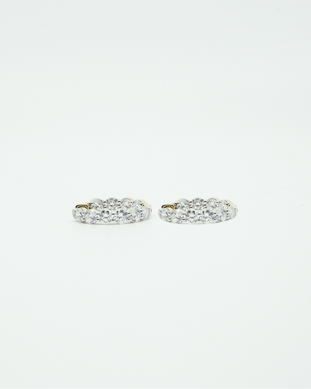 18K Round Diamond Hoop  LGD Earrings