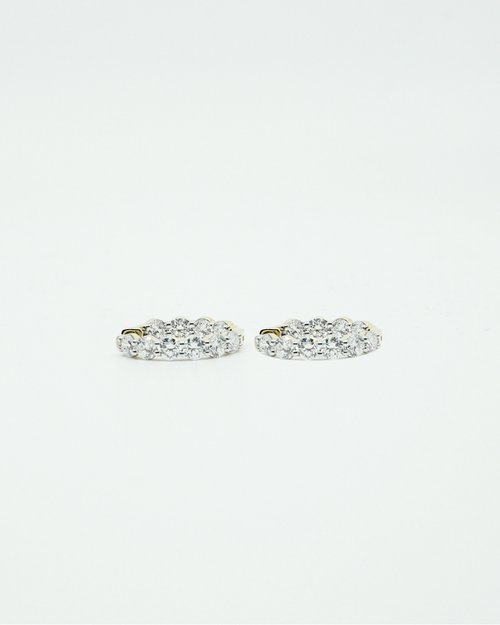 18K Round Diamond Hoop  LGD Earrings