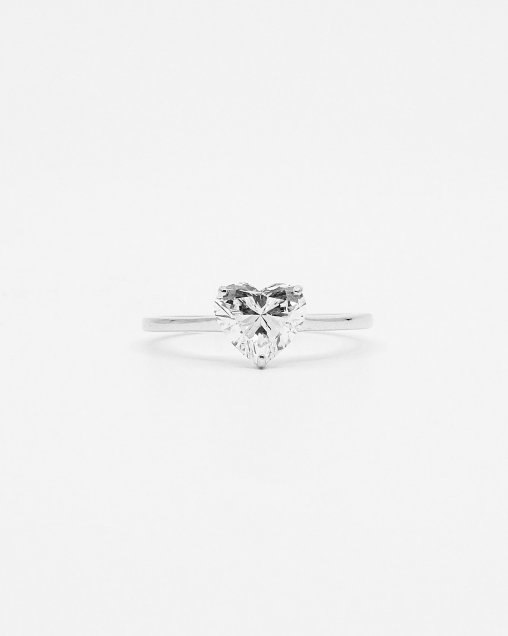 18K Heart Cut Diamond LGD Ring