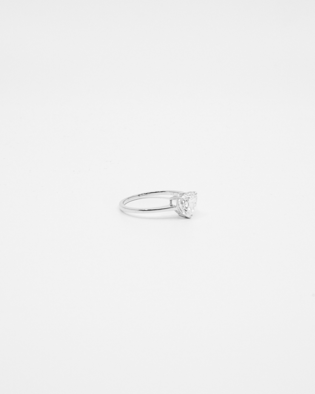 18K Heart Cut Diamond LGD Ring