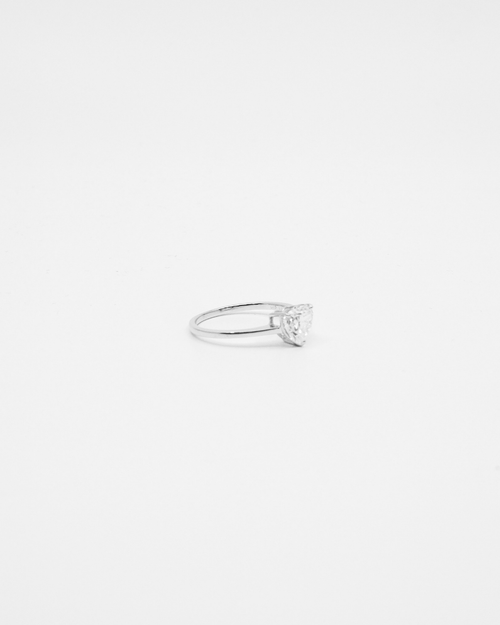 18K Heart Cut Diamond LGD Ring