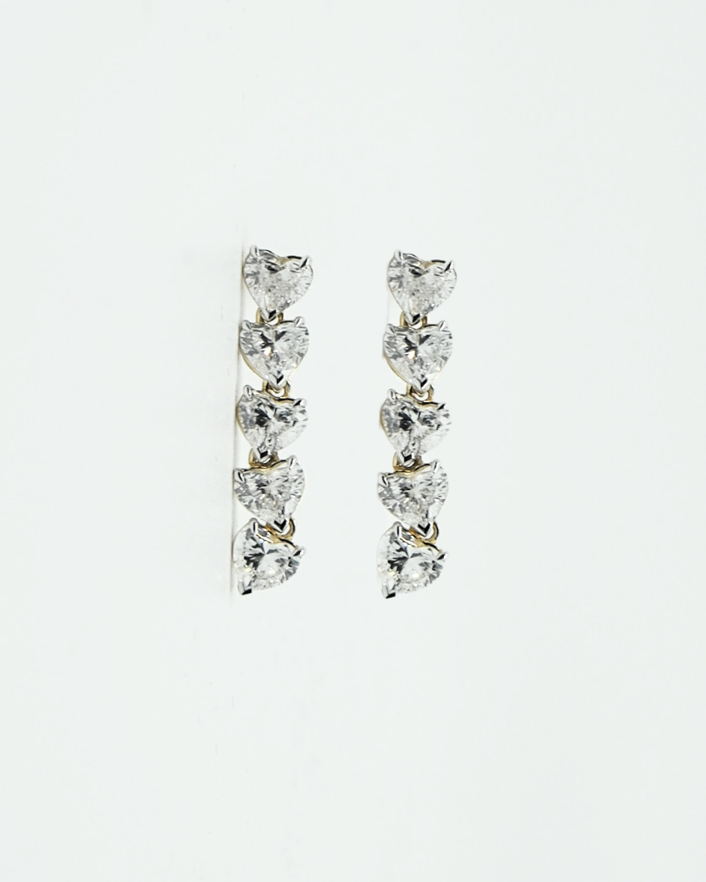 18K Heart Dangling LGD Earrings