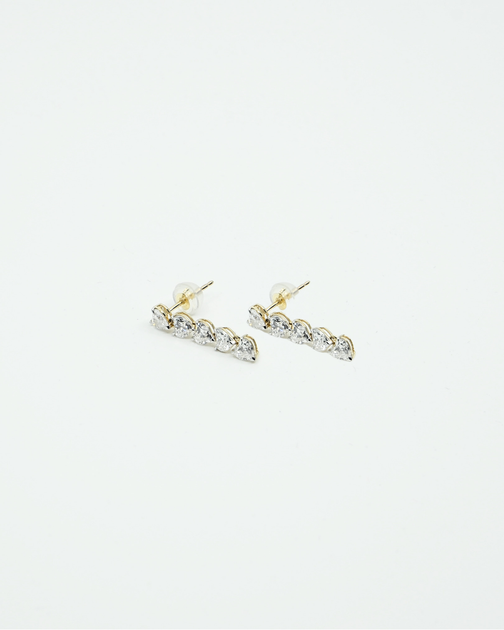 18K Heart Dangling LGD Earrings