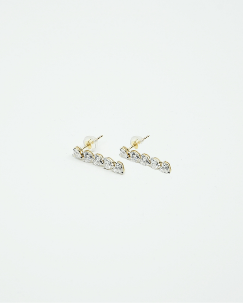 18K Heart Dangling LGD Earrings