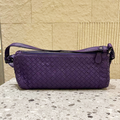 Bottega Veneta Intrecciato Leather Shoulder Bag in Purple