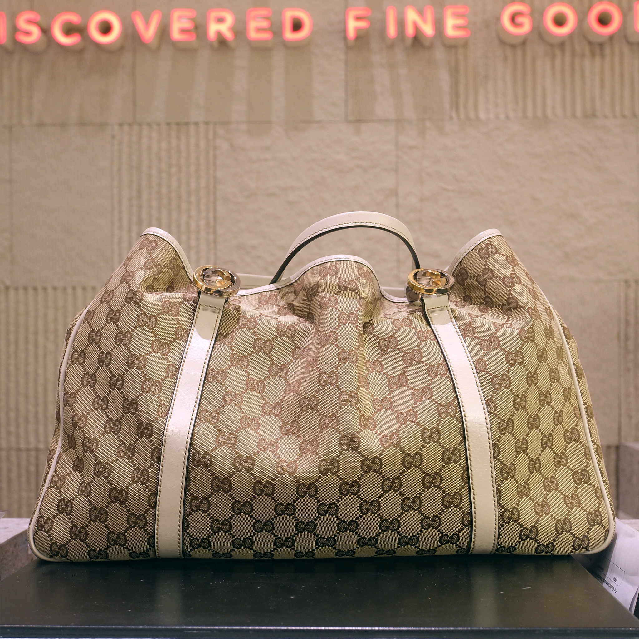 Gucci GG Canvas Twin Tote Bag