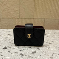Chanel Caviar Quilted Gusseted Card Holder Black