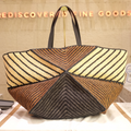 Loewe Puzzle Fold Raffia Tote Bag