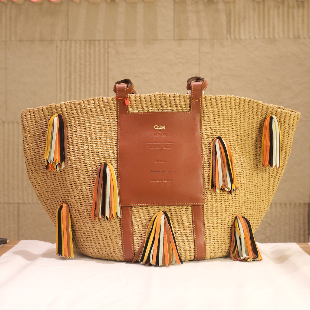 Chloe Raffia Tote Bag with Tassels 
(Mifuko Edition)