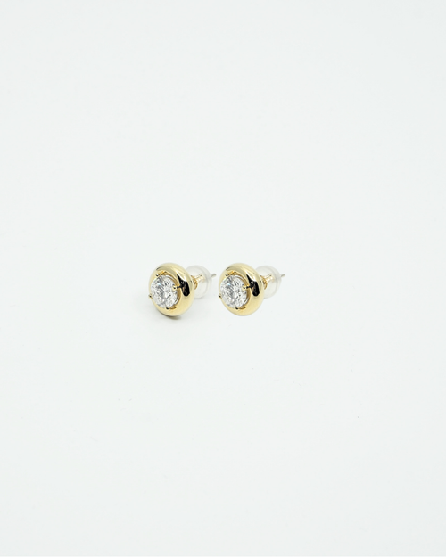 18K Round Diamond LGD Earrings