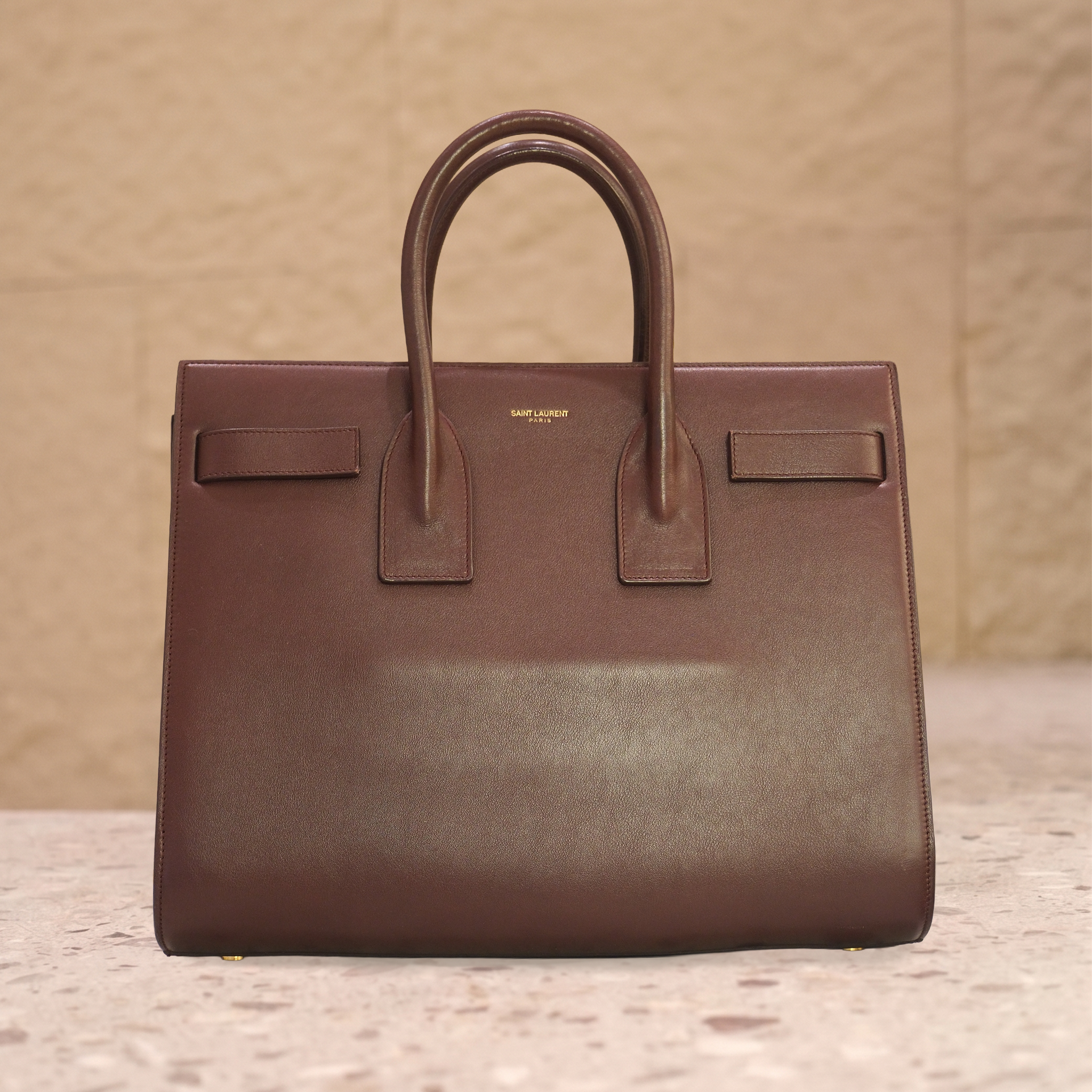 Saint Laurent Sac De Jour in Calfskin Leather Large