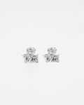 18K Triple Stone Cluster LGD Earrings