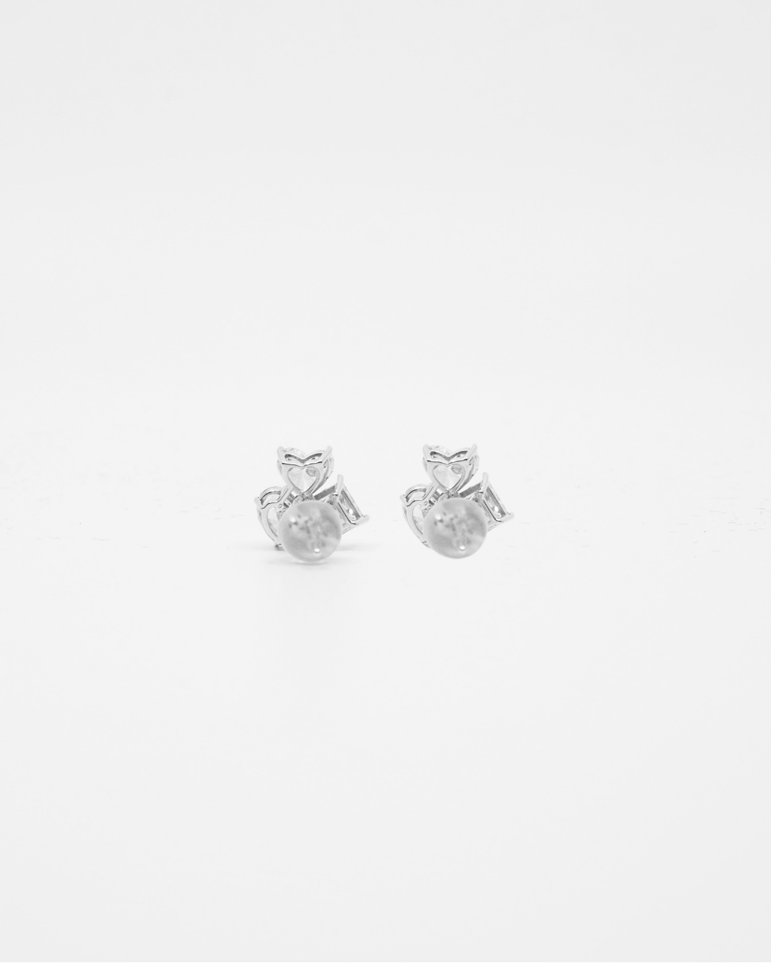 18K Triple Stone Cluster LGD Earrings