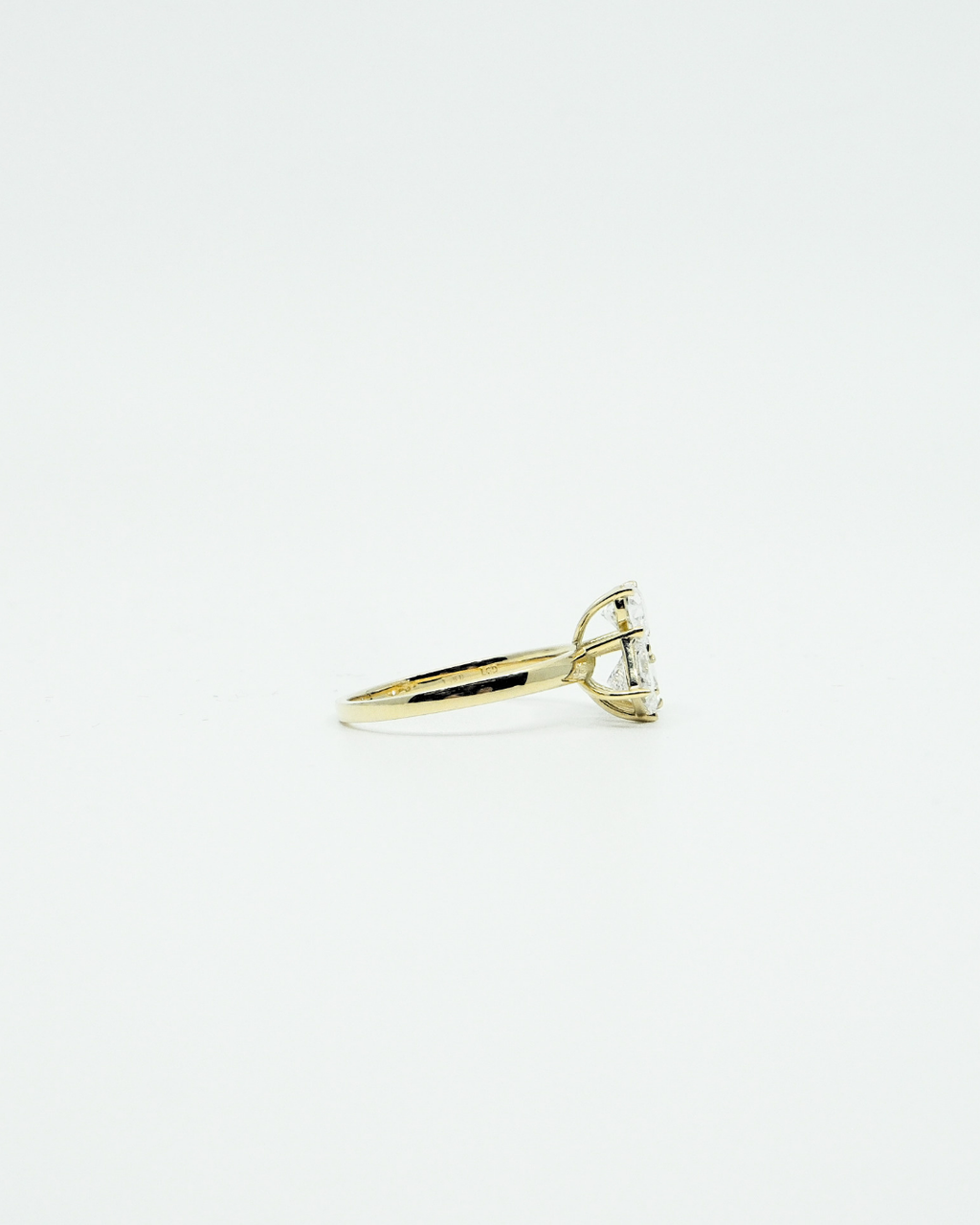 18K Triple Stone Cluster LGD Ring