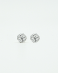 18K Yellow Gold Illusion Stud LGD Earrings