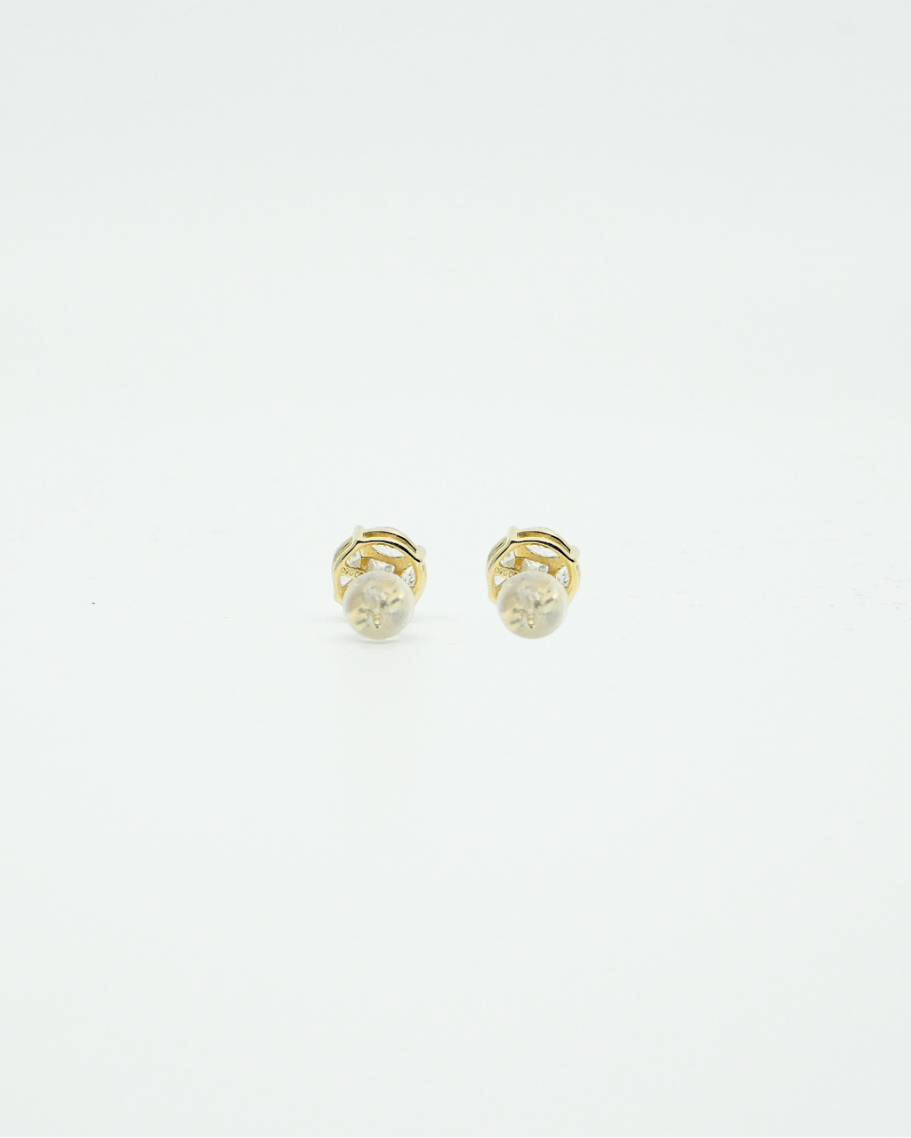 18K Yellow Gold Illusion Stud LGD Earrings