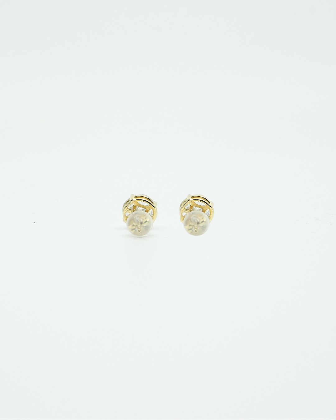18K Yellow Gold Illusion Stud LGD Earrings