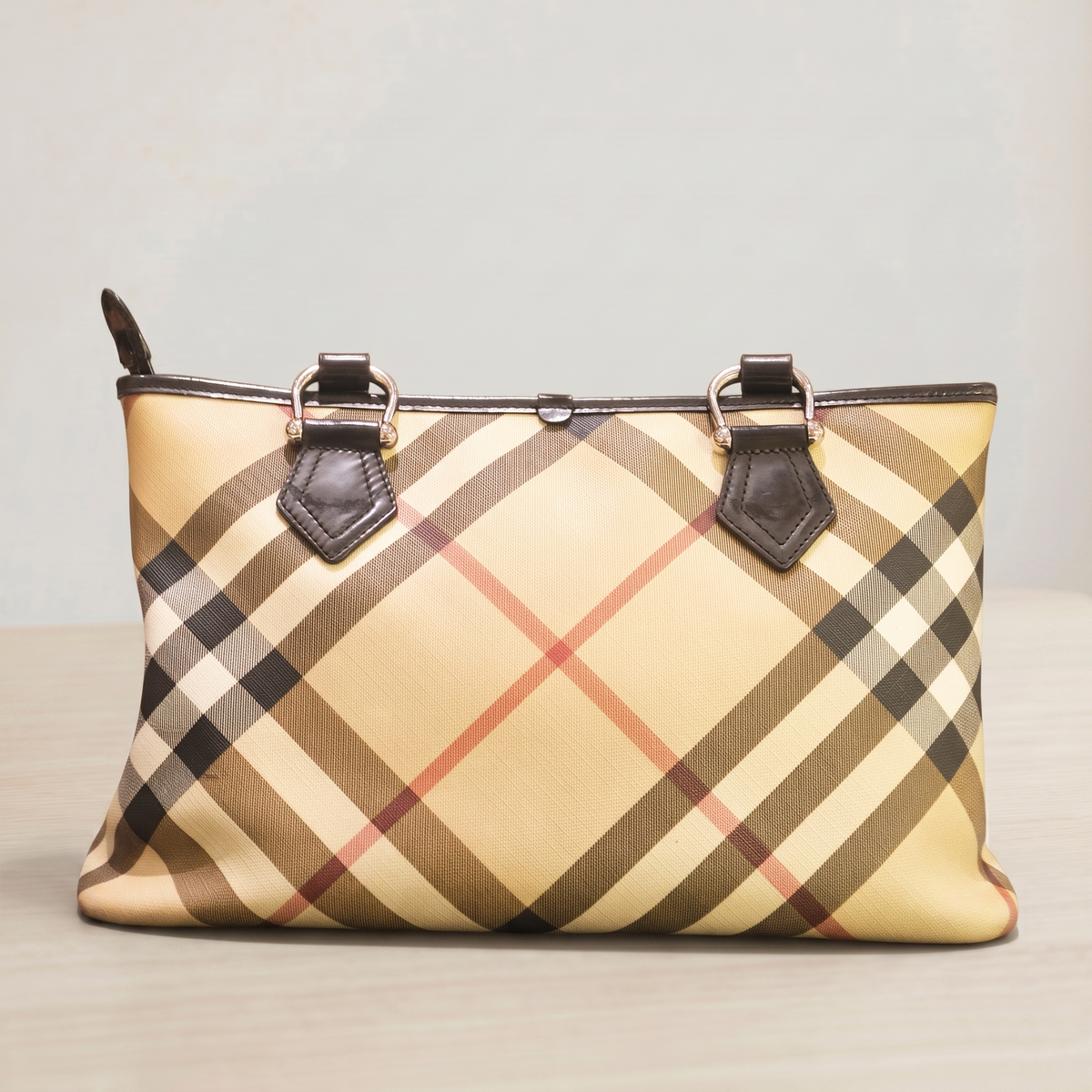 Burberry Nova Check Coated Canvas Regent Tote Bag