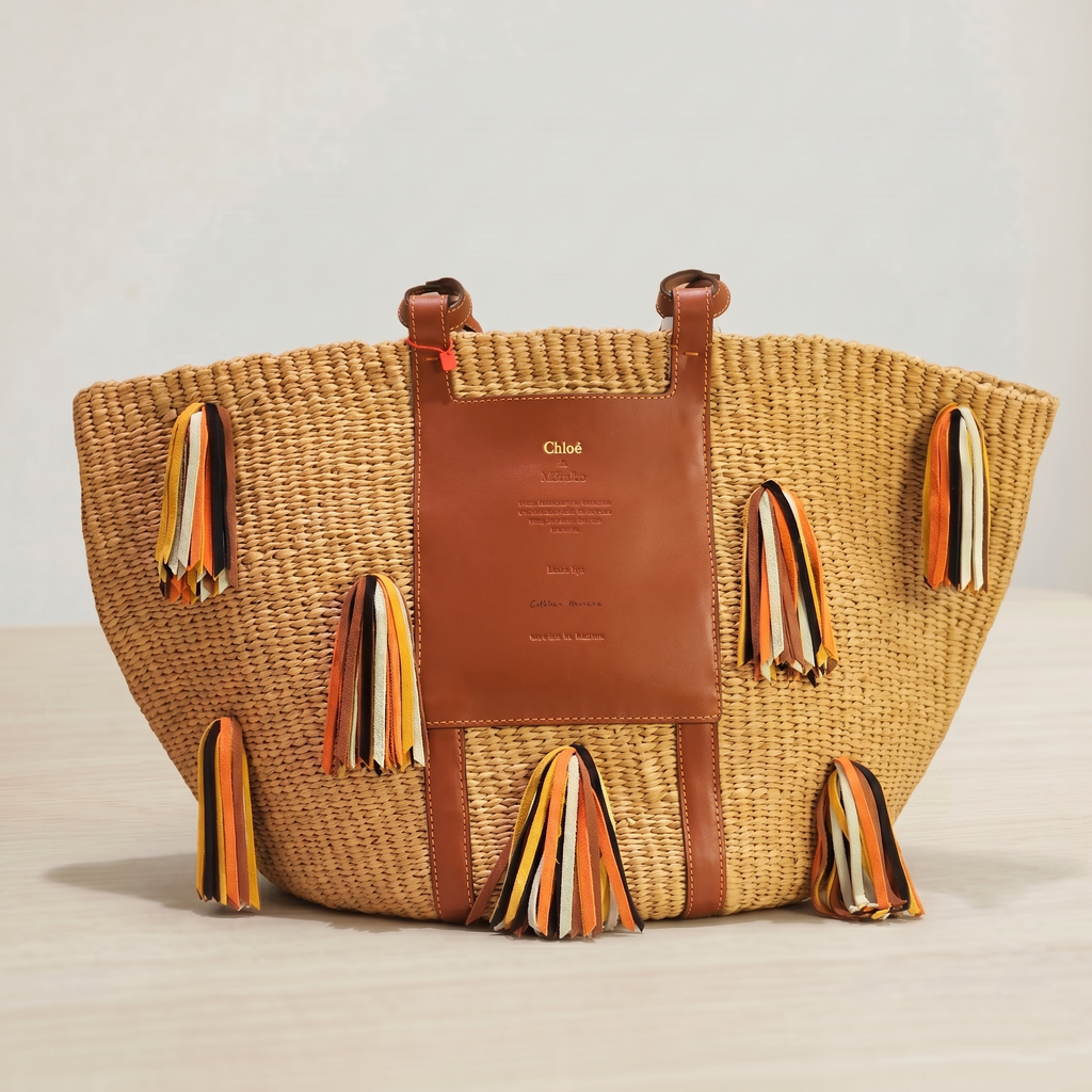 Chloe Raffia Tote Bag with Tassels 
(Mifuko Edition)